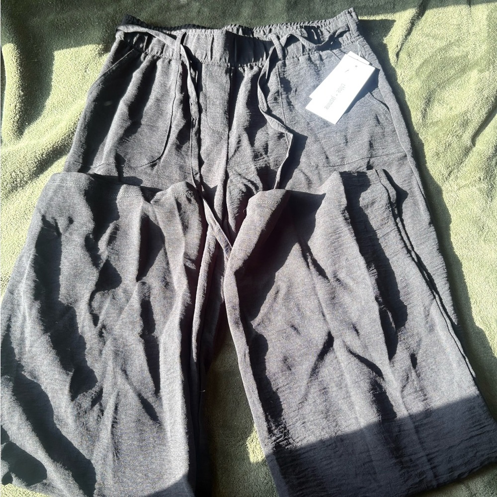 Gray Wide-Leg Pants